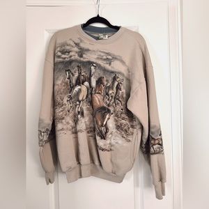 Vintage horse western crewneck